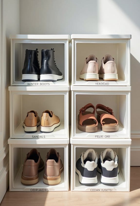 efficient off season shoe storage