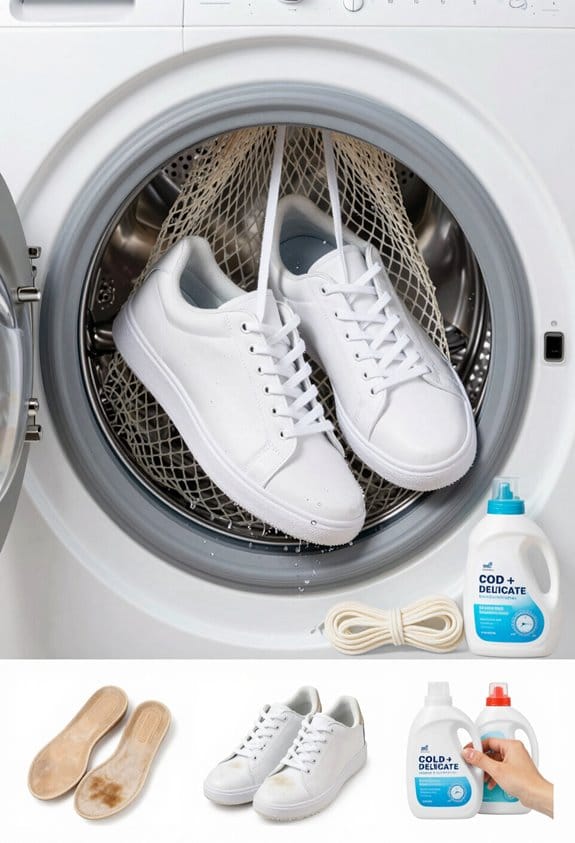 machine wash sneakers safely