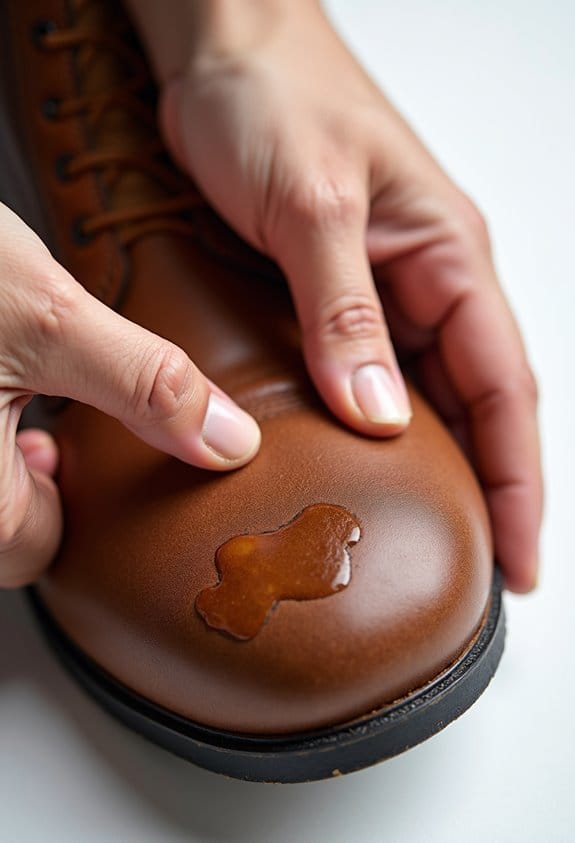 softening leather through massage
