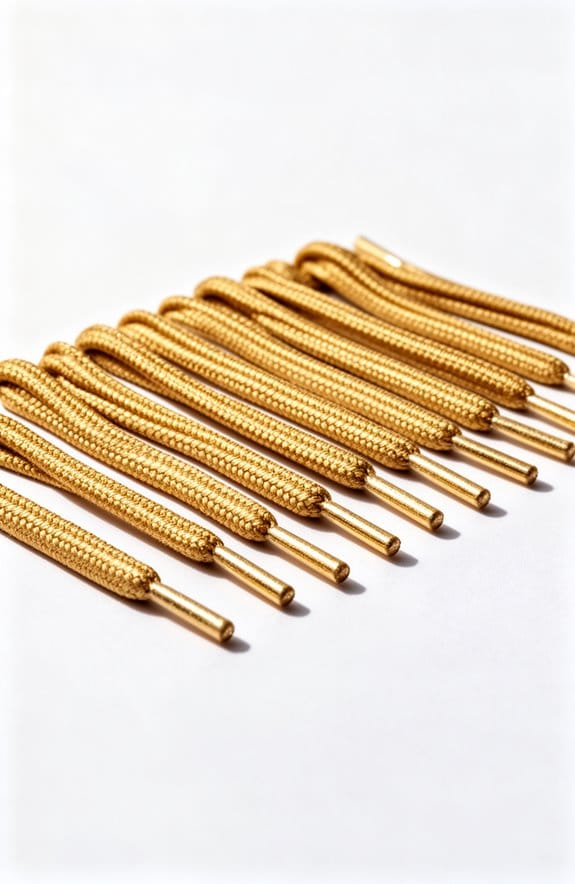 stylish gold shoelaces selection