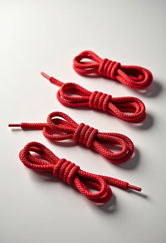 stylish red shoe laces